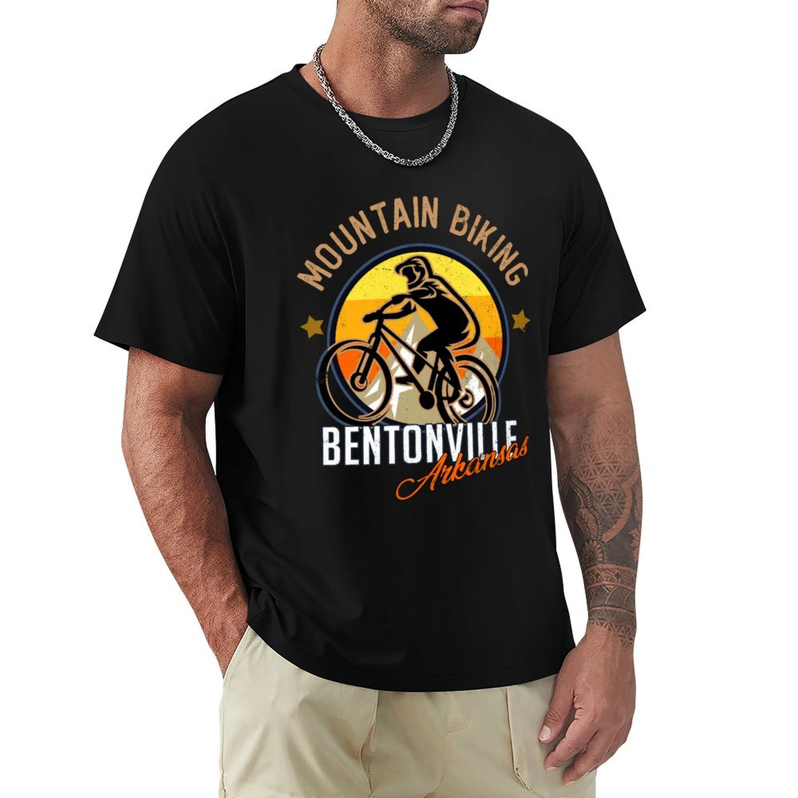 Mountain Biking Bentonville - T-shirt de cyclisme en montagne de