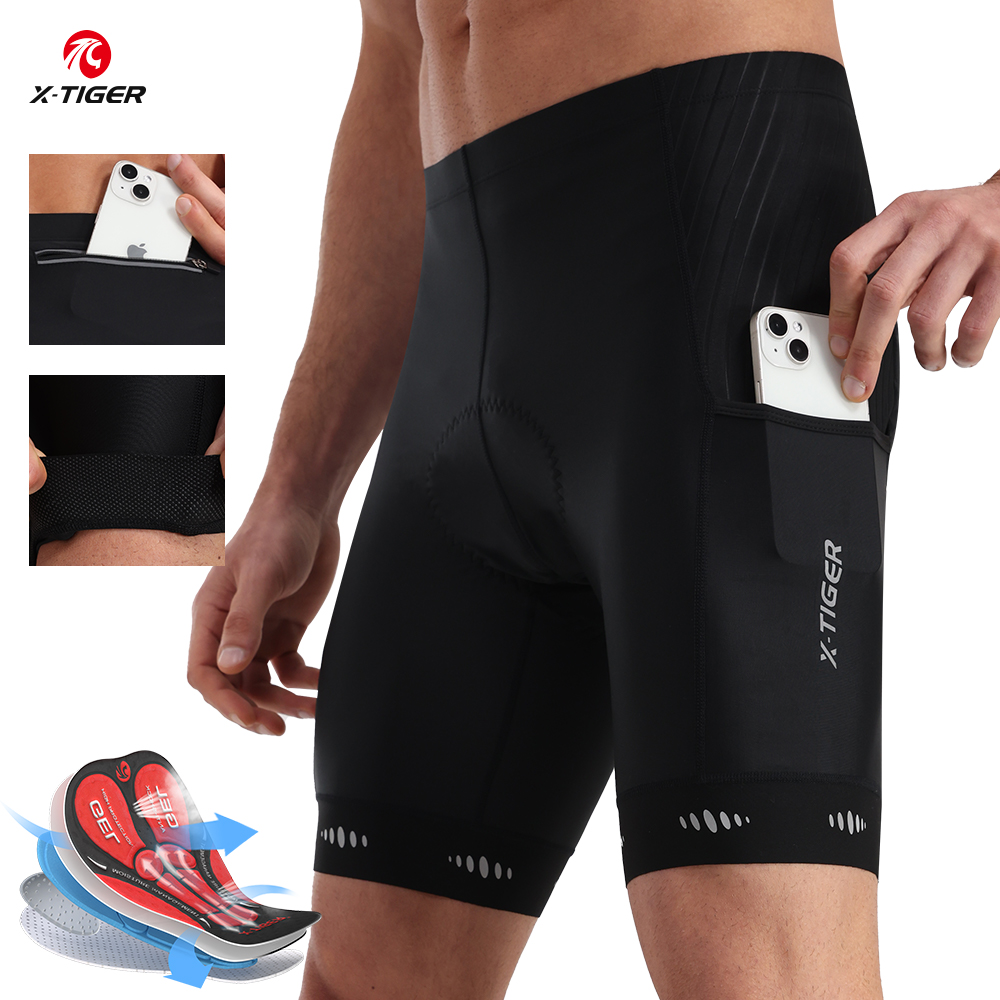 Mountain Biking Body Armour - X-TIGER Hommes Cyclisme Shorts avec Poche