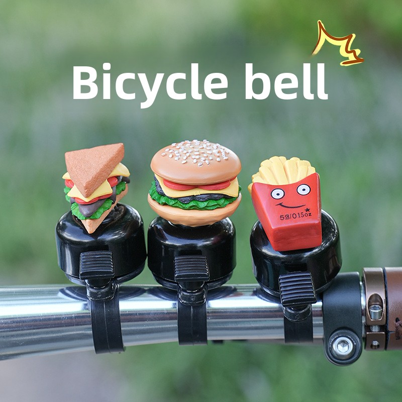 Mountain Biking In French - Cloche de vélo corne Burger frites