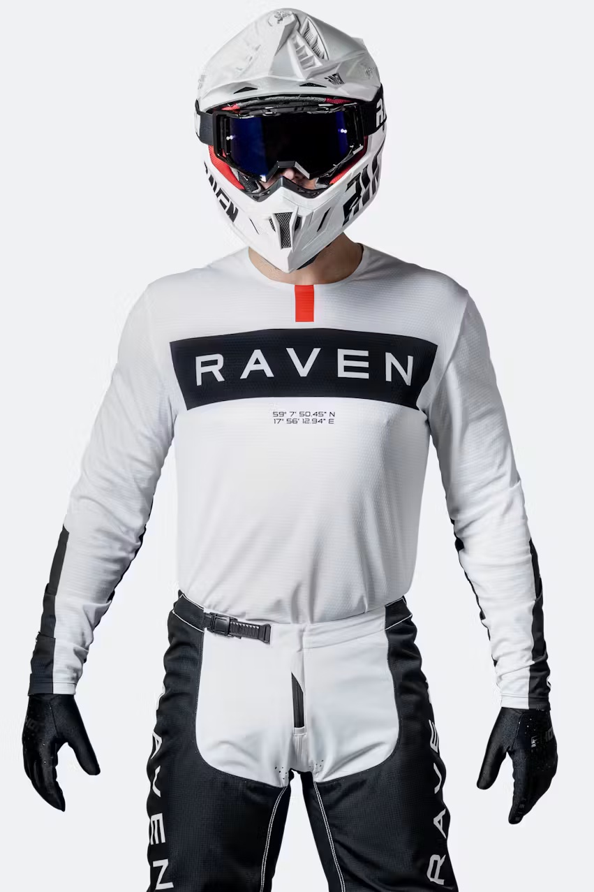 Mountain Biking Long Sleeve Shirt - Maillot de moto Raven pour hommes,