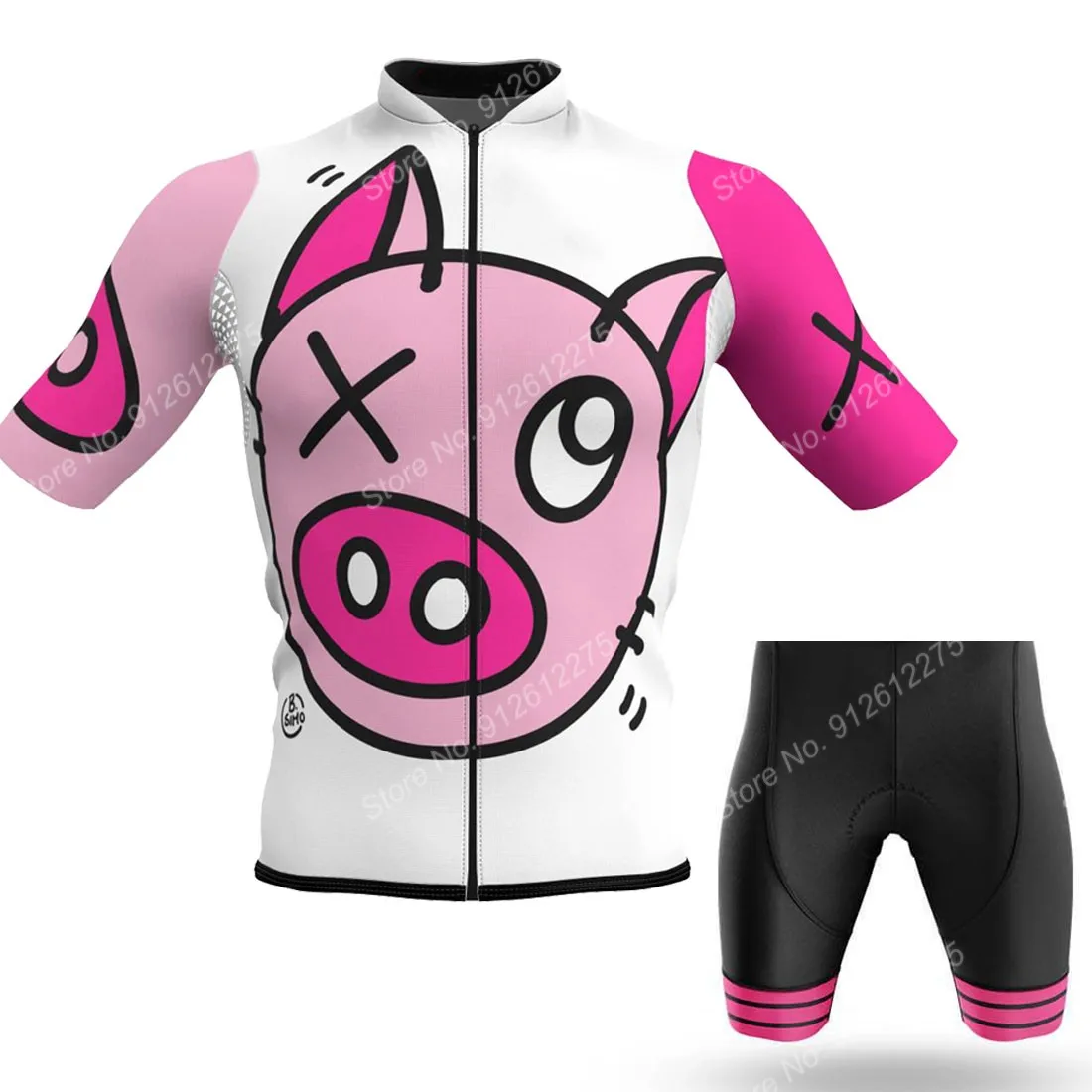 Ensemble dessin animé cochon b - Mountain Biking Pants For Men avis et prix