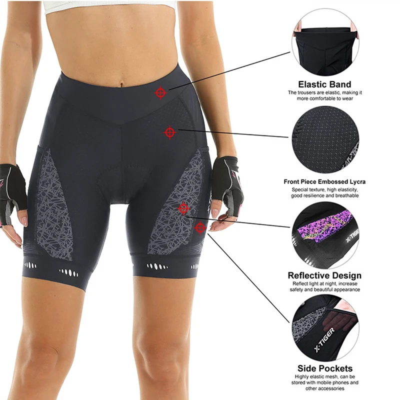X-TIGER Femmes Cyclisme Shorts - Mountain Biking Shorts Women avis et prix