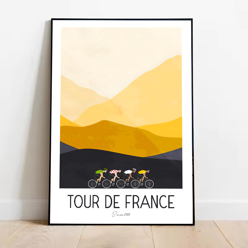 Affiche de cyclisme en aquarel - Mountain Biking France avis et prix
