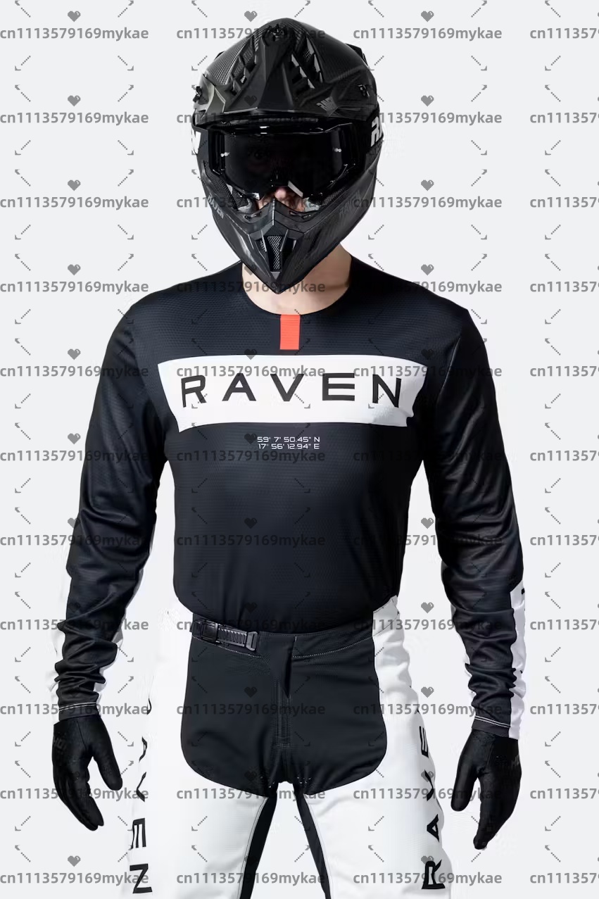 Maillot de moto Raven pour hom - Mountain Biking Long Sleeve Shirt avis et prix