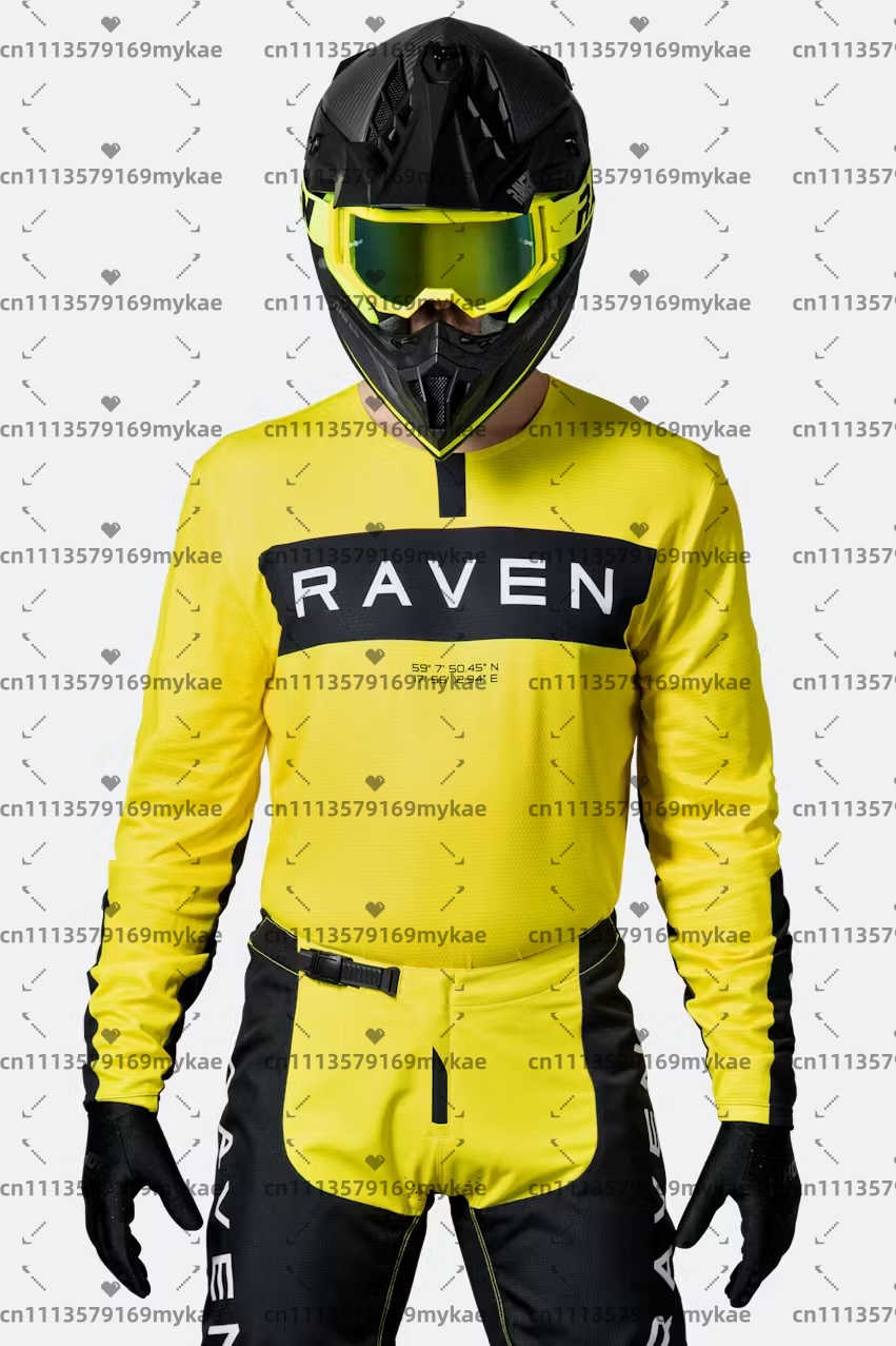 Maillot de moto Raven pour hom - Mountain Biking Long Sleeve Shirt avis et prix