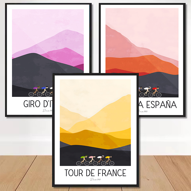 Affiche de cyclisme en aquarel - Mountain Biking France avis et prix